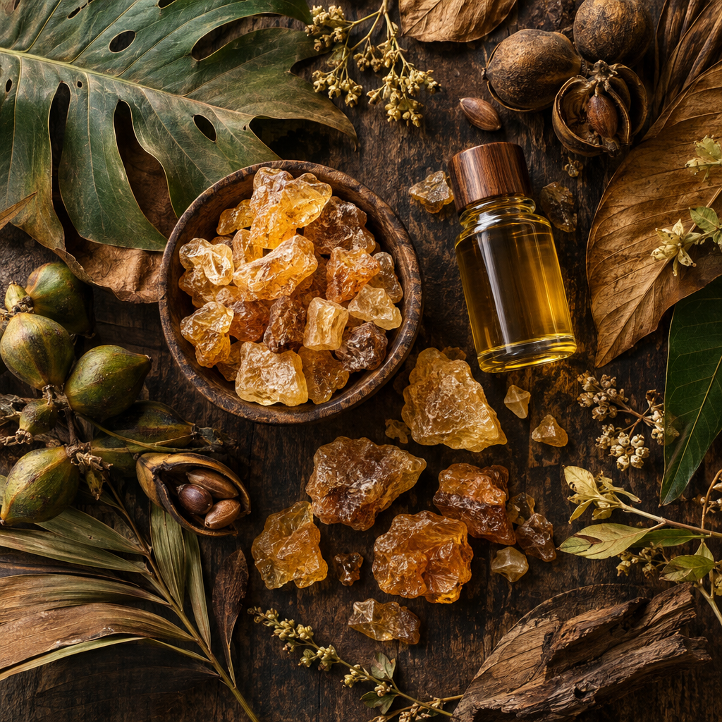 Angola Elemi EO — Flat Lay