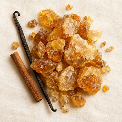 Benzoin Resin – Linen Flat-lay